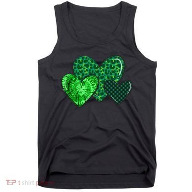 Love St Pattys Day Clover Leaf Hearts Tank Top