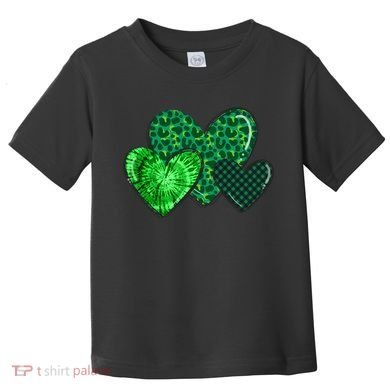 Love St Pattys Day Clover Leaf Hearts Toddler T-Shirt