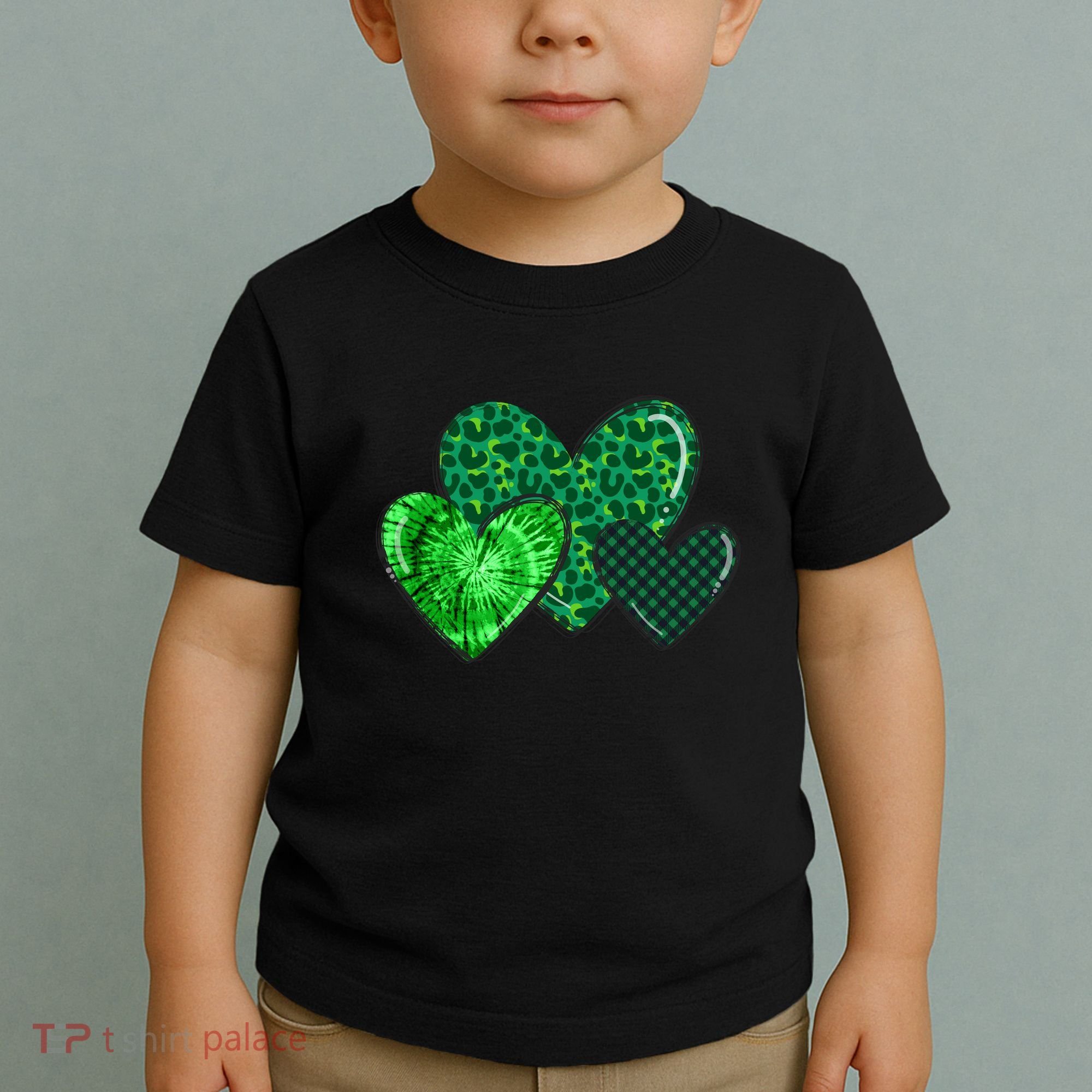 Love St Pattys Day Clover Leaf Hearts Toddler T-Shirt