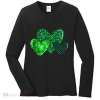 Love St Pattys Day Clover Leaf Hearts Women's Long Sleeve Shirt thumb 0
