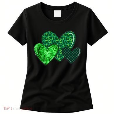 Love St Pattys Day Clover Leaf Hearts Women's T-Shirt