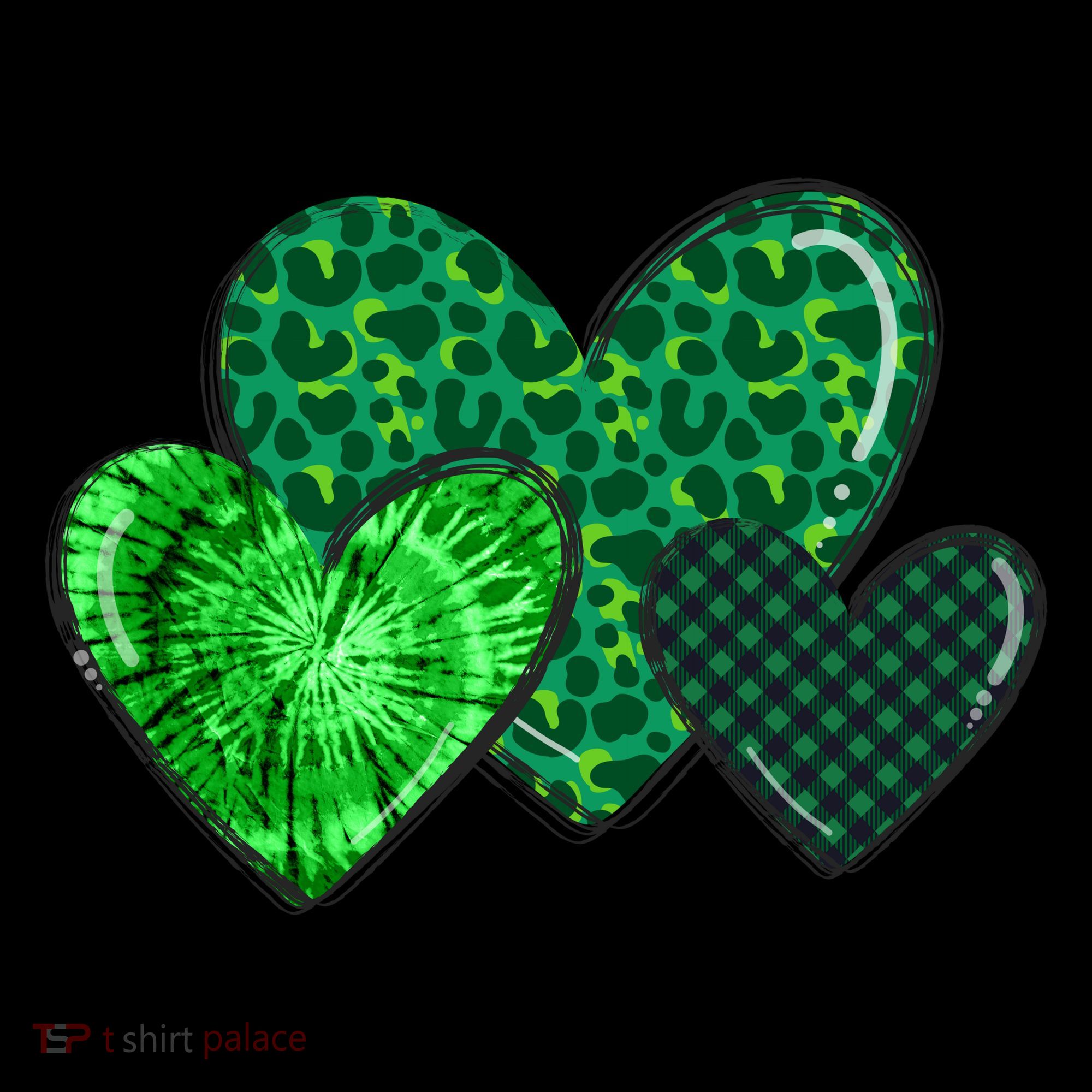 Love St Pattys Day Clover Leaf Hearts Women's T-Shirt
