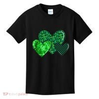 Love St Pattys Day Clover Leaf Hearts Kids T-Shirt thumb 0