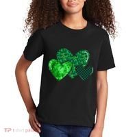 Love St Pattys Day Clover Leaf Hearts Kids T-Shirt thumb 2