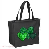 Love St Pattys Day Clover Leaf Hearts Tote Bag thumb 2