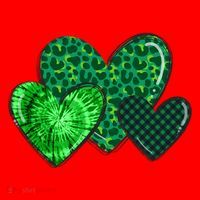 Love St Pattys Day Clover Leaf Hearts Santa Hat thumb 1