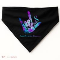 Love Suicide Prevention Awareness USA-Made Doggie Bandana thumb 0