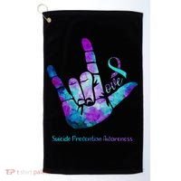 Love Suicide Prevention Awareness Golf Towel thumb 0