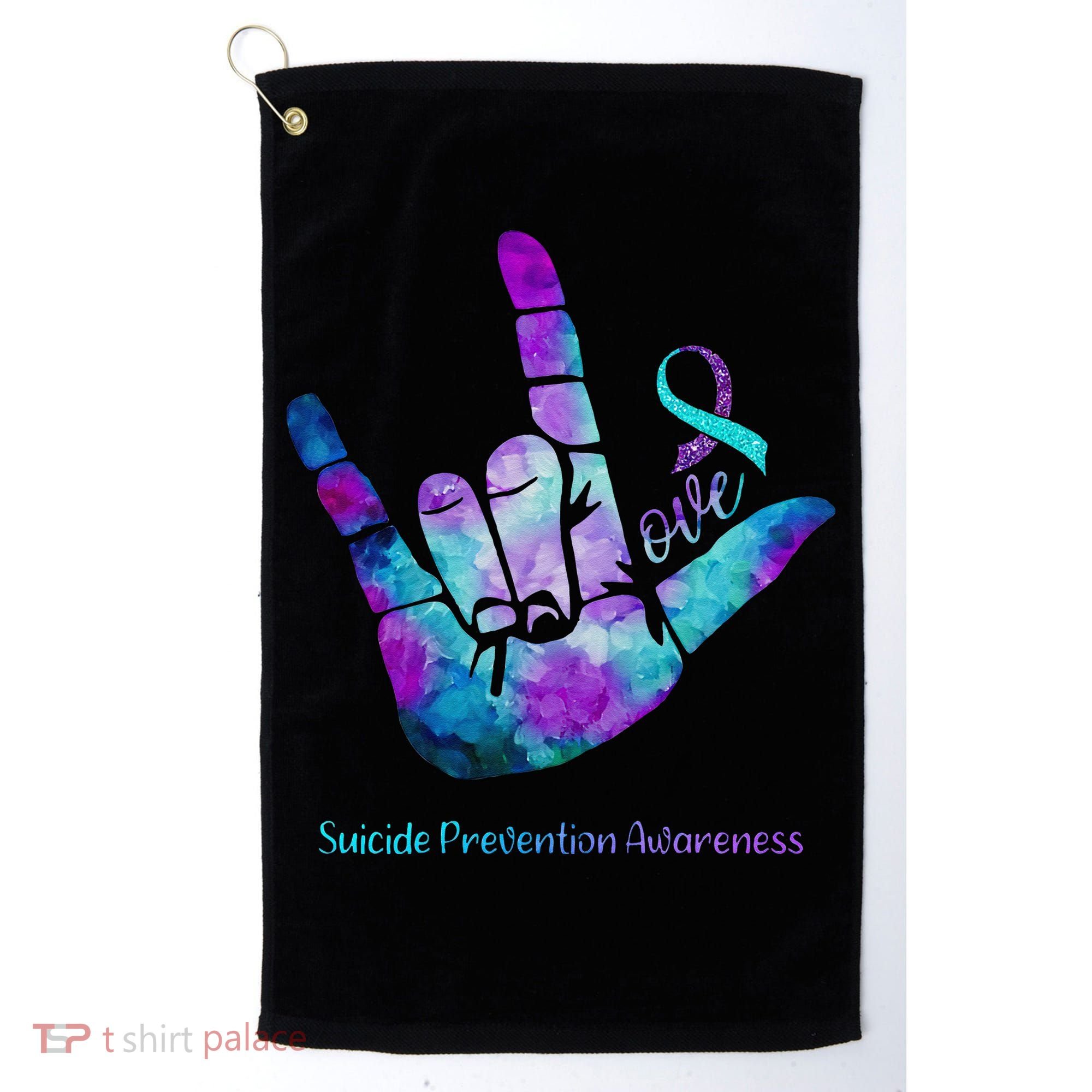 Love Suicide Prevention Awareness Golf Towel