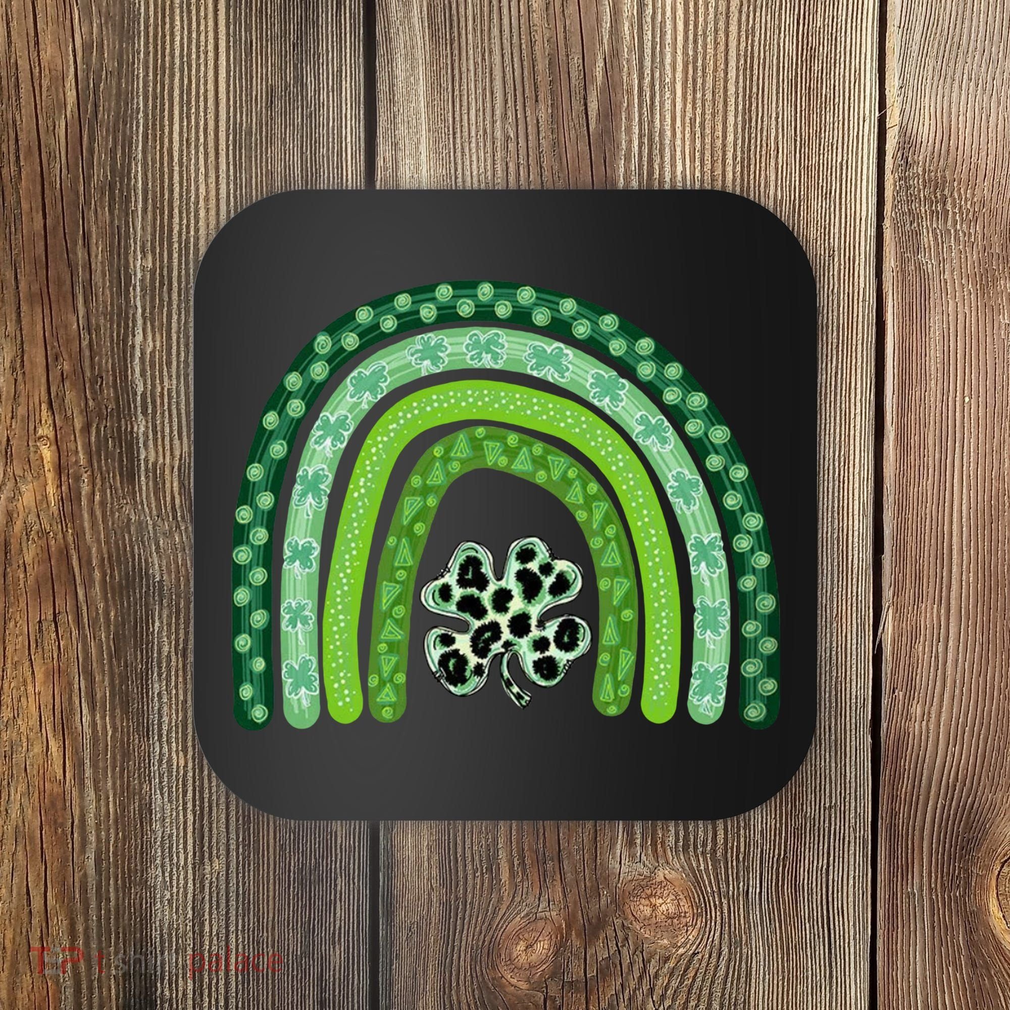 Lucky St Patrick's Day Rainbow Coaster