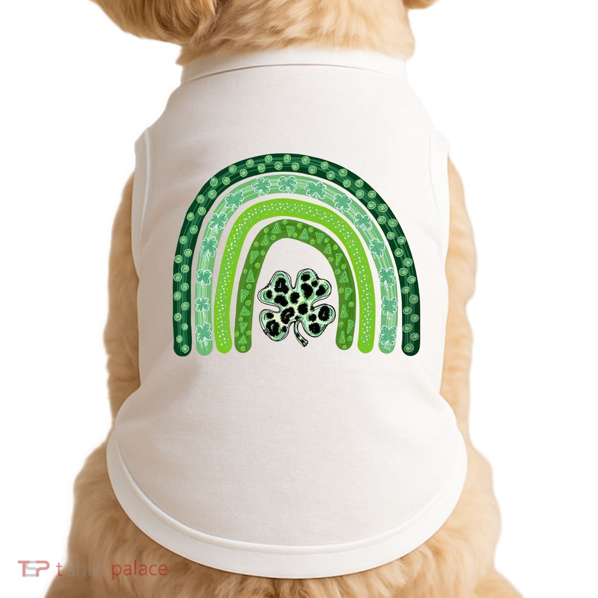 Lucky St Patrick's Day Rainbow Doggie Tank