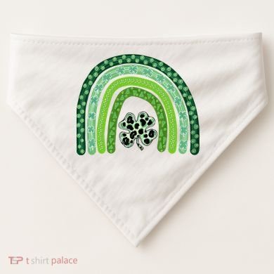 Lucky St Patrick's Day Rainbow USA-Made Doggie Bandana