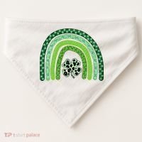 Lucky St Patrick's Day Rainbow USA-Made Doggie Bandana thumb 0