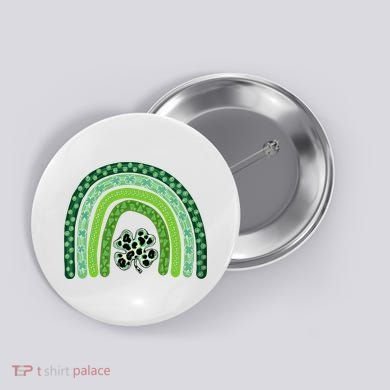 Lucky St Patrick's Day Rainbow Button