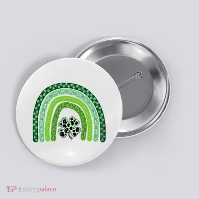 Lucky St Patrick's Day Rainbow Button