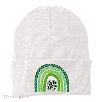 Lucky St Patrick's Day Rainbow Beanie