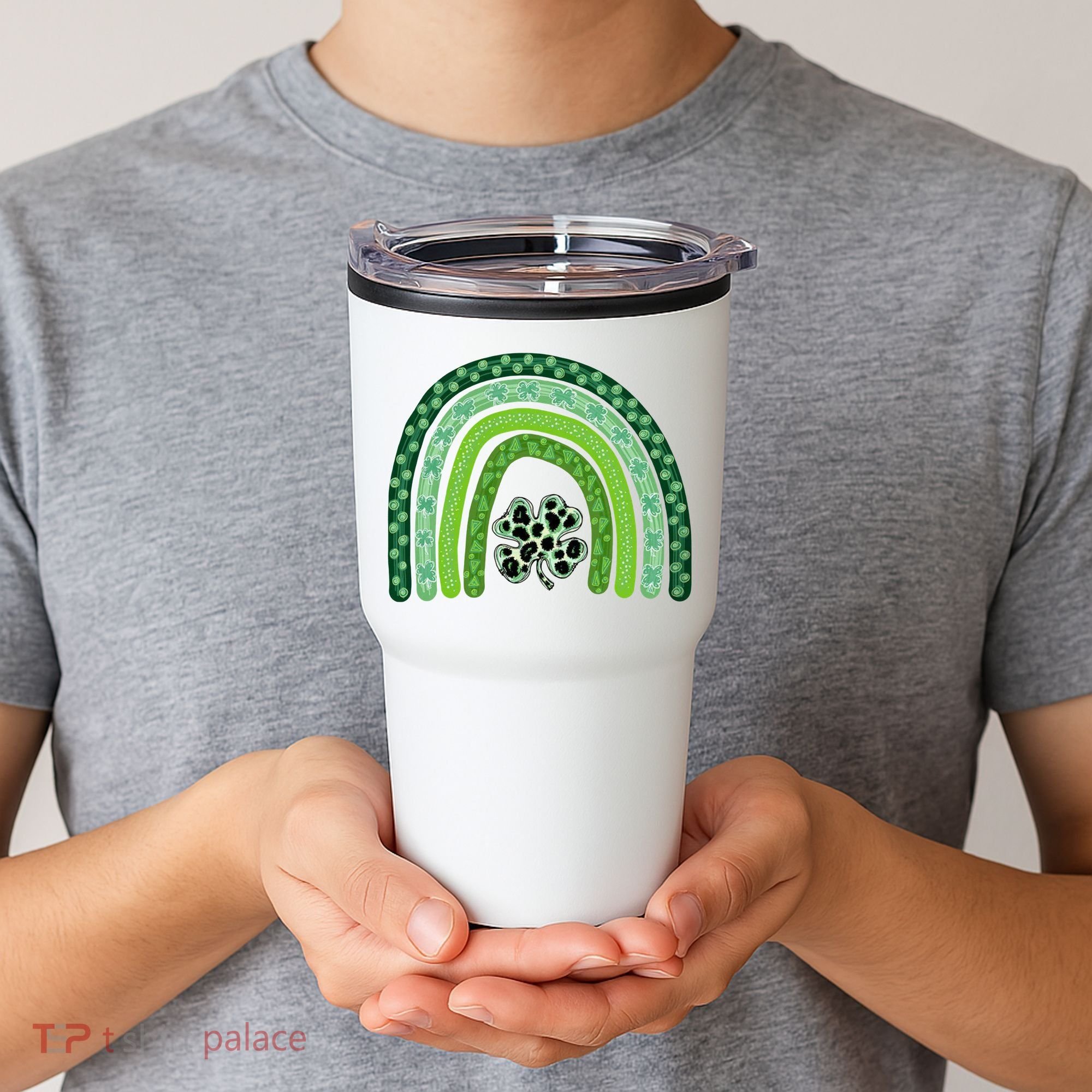 Lucky St Patrick's Day Rainbow Tumbler