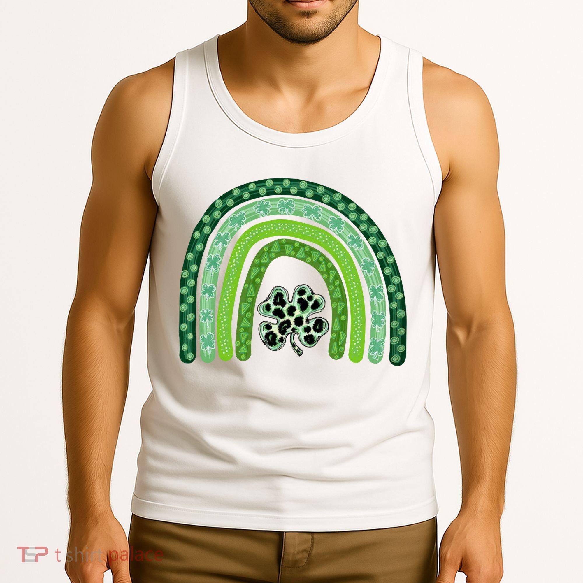 Lucky St Patrick's Day Rainbow Tank Top