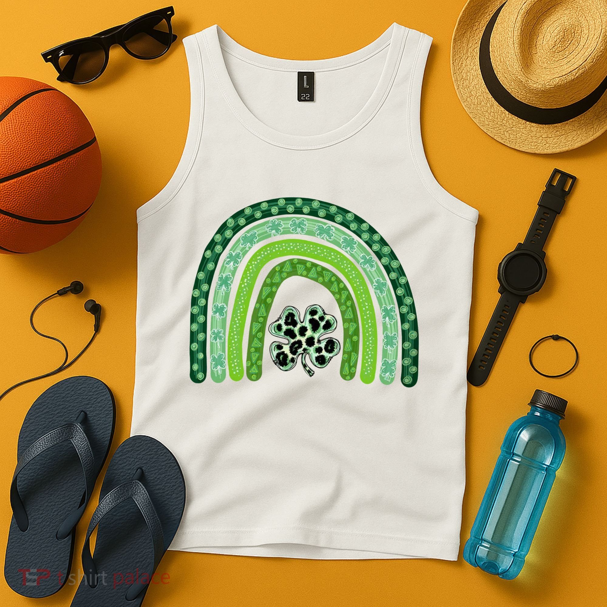Lucky St Patrick's Day Rainbow Tank Top