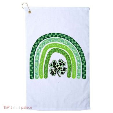 Lucky St Patrick's Day Rainbow Golf Towel