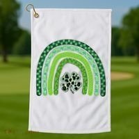 Lucky St Patrick's Day Rainbow Golf Towel thumb 1