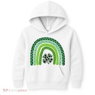 Lucky St Patrick's Day Rainbow Kids Hoodie