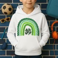 Lucky St Patrick's Day Rainbow Kids Hoodie thumb 2