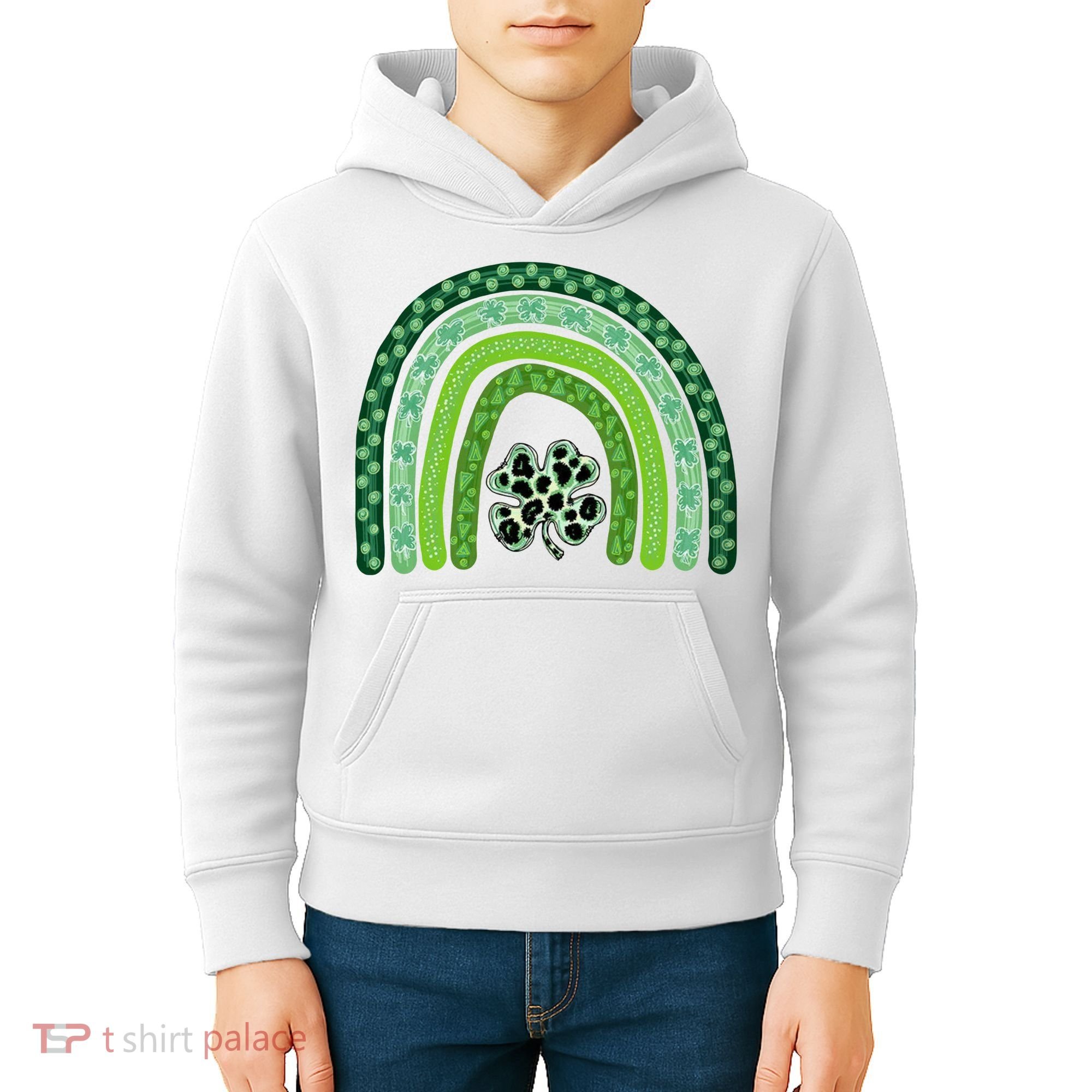 Lucky St Patrick's Day Rainbow Kids Hoodie