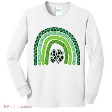 Lucky St Patrick's Day Rainbow Kids Long Sleeve Shirt