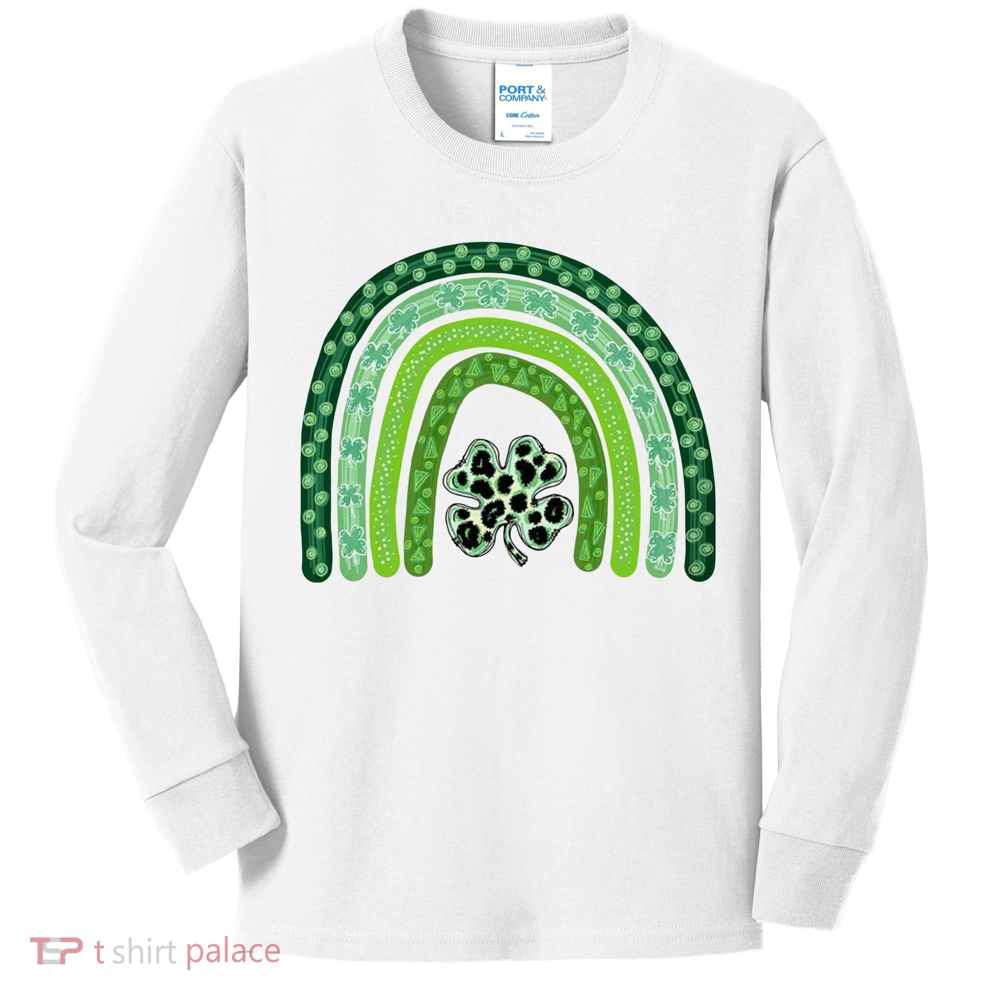 Lucky St Patrick's Day Rainbow Kids Long Sleeve Shirt