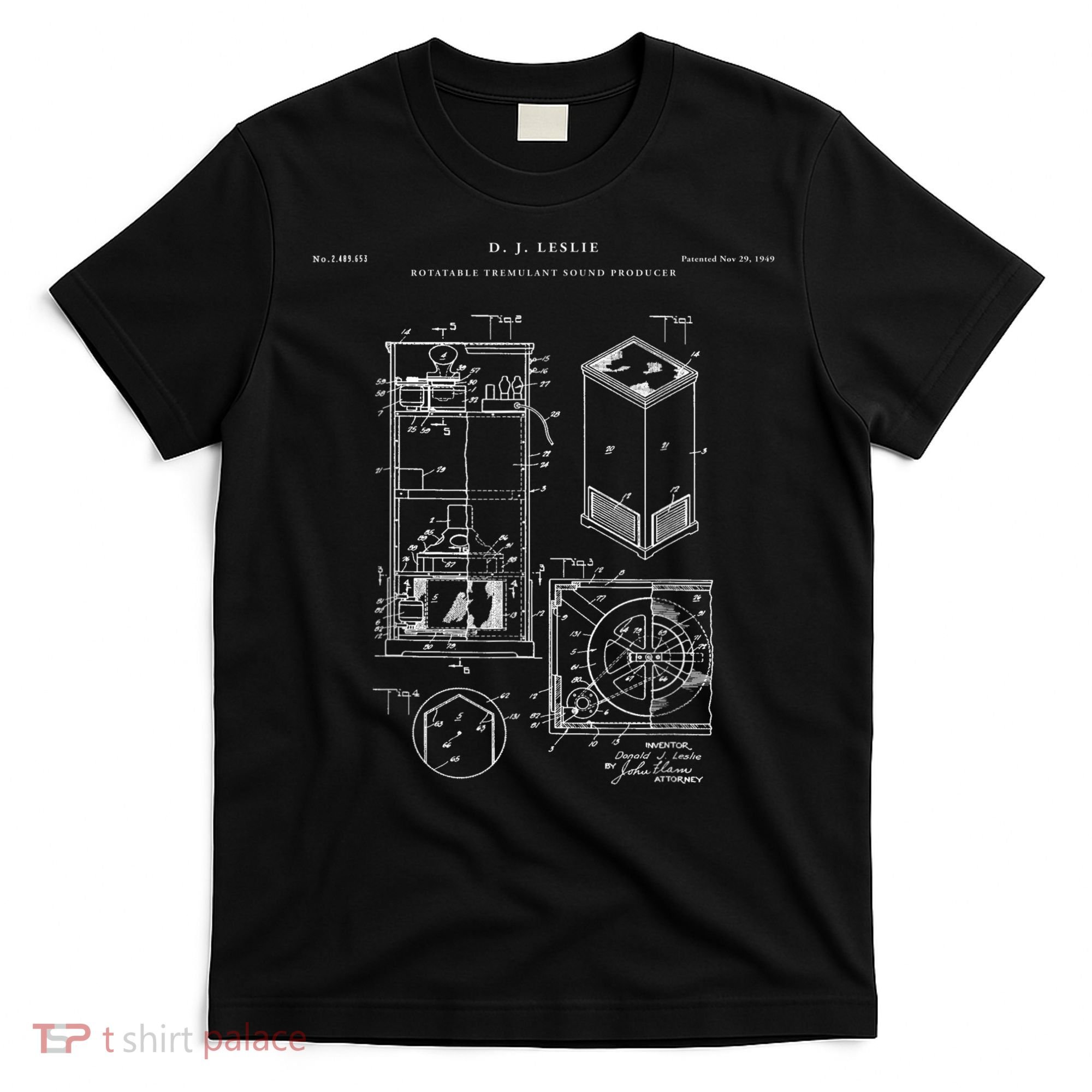 Leslie Speaker Patent Music T-Shirt