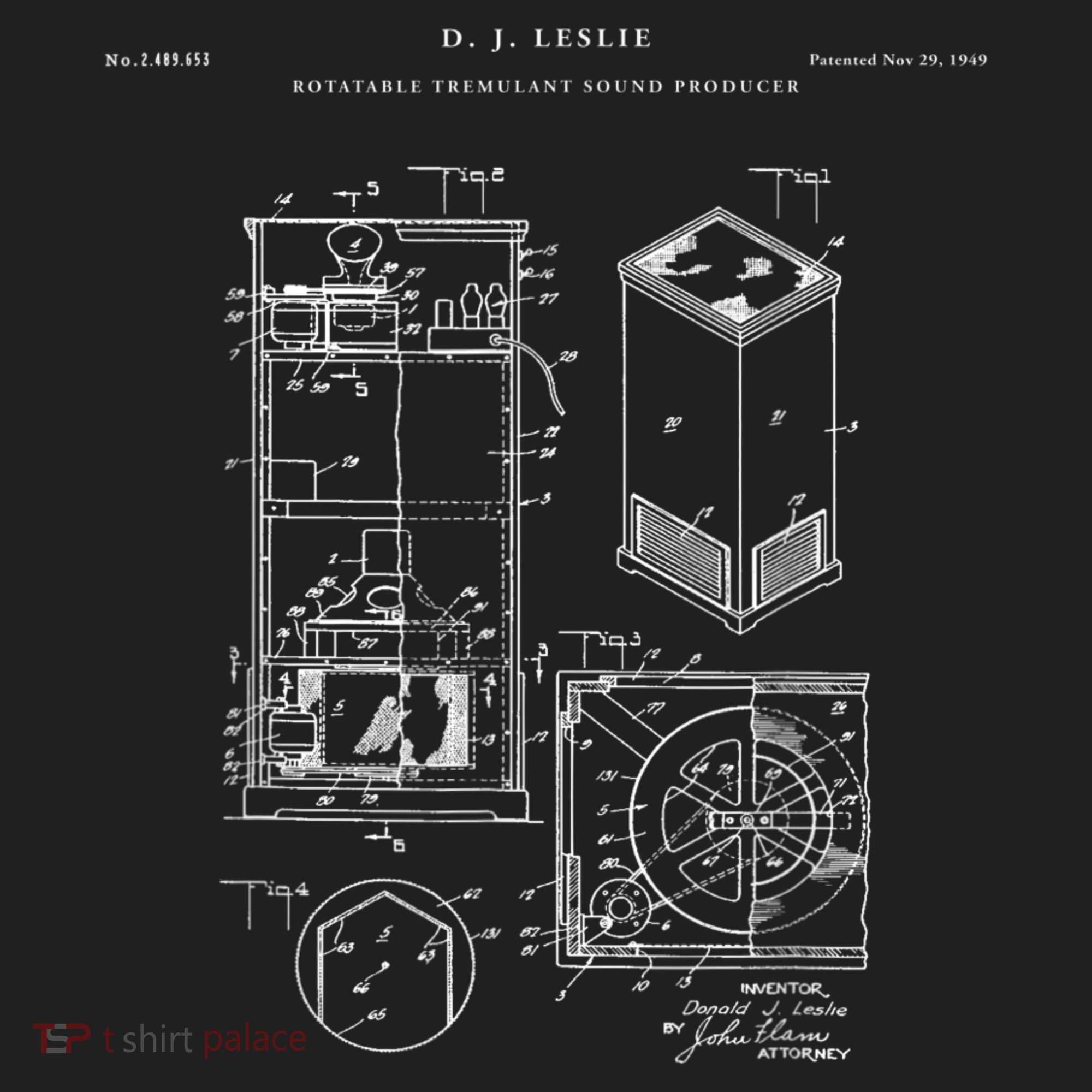 Leslie Speaker Patent Music Hat