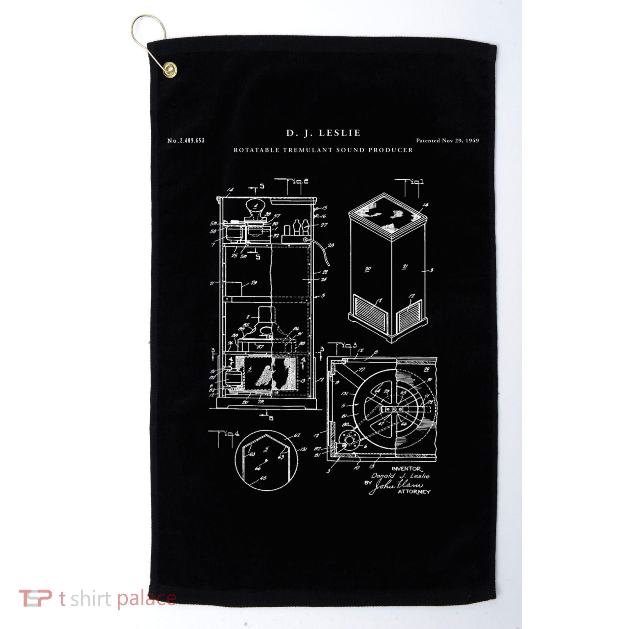 Leslie Speaker Patent Music Golf Towel