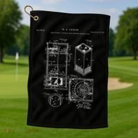 Leslie Speaker Patent Music Golf Towel thumb 1