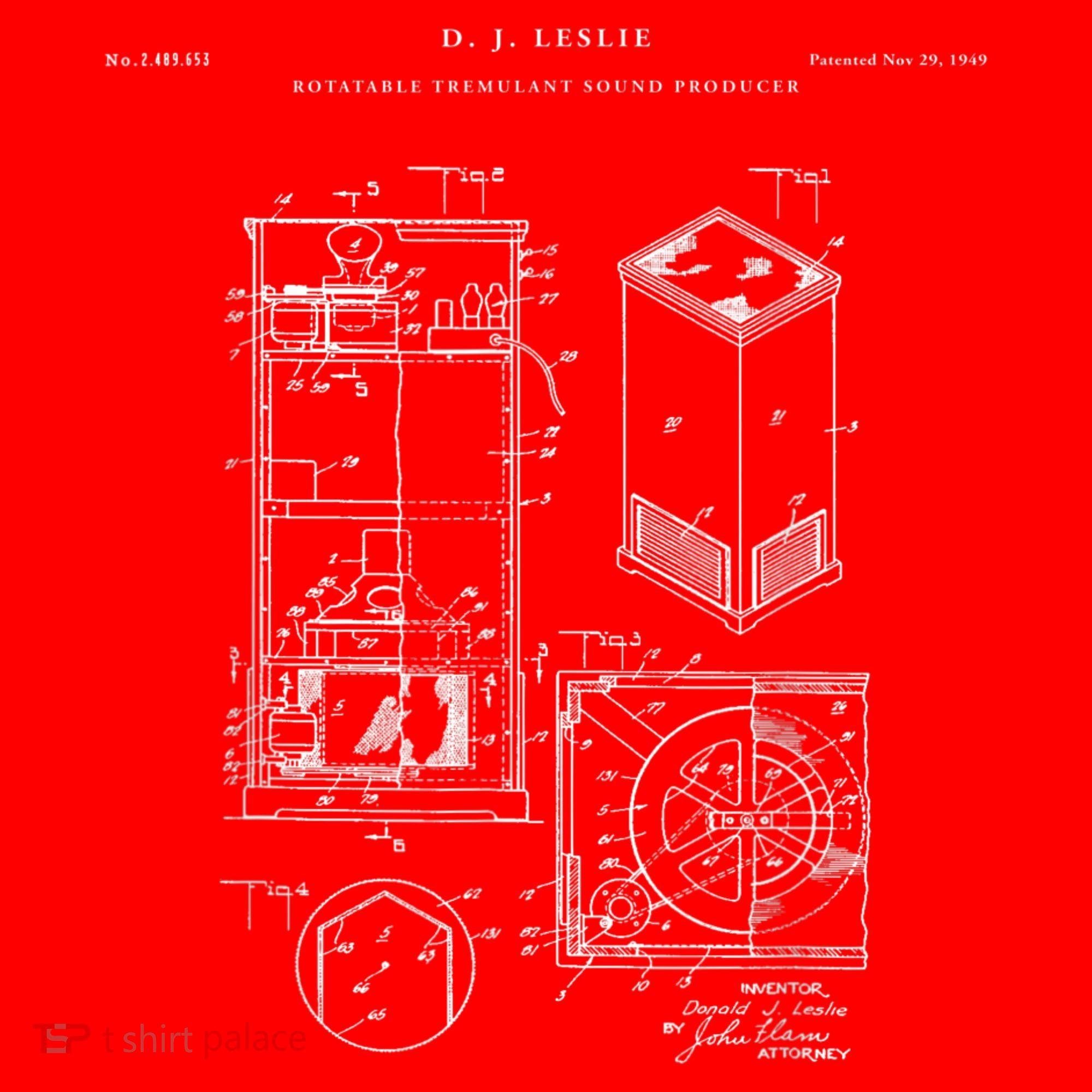 Leslie Speaker Patent Music Santa Hat