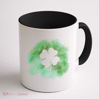 Lucky St Patrick's Day Clover Holiday Coffee Mug thumb 1