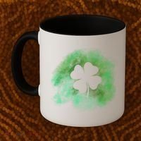 Lucky St Patrick's Day Clover Holiday Coffee Mug thumb 2