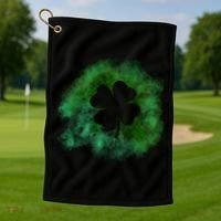 Lucky St Patrick's Day Clover Holiday Golf Towel thumb 1