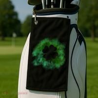 Lucky St Patrick's Day Clover Holiday Golf Towel thumb 2