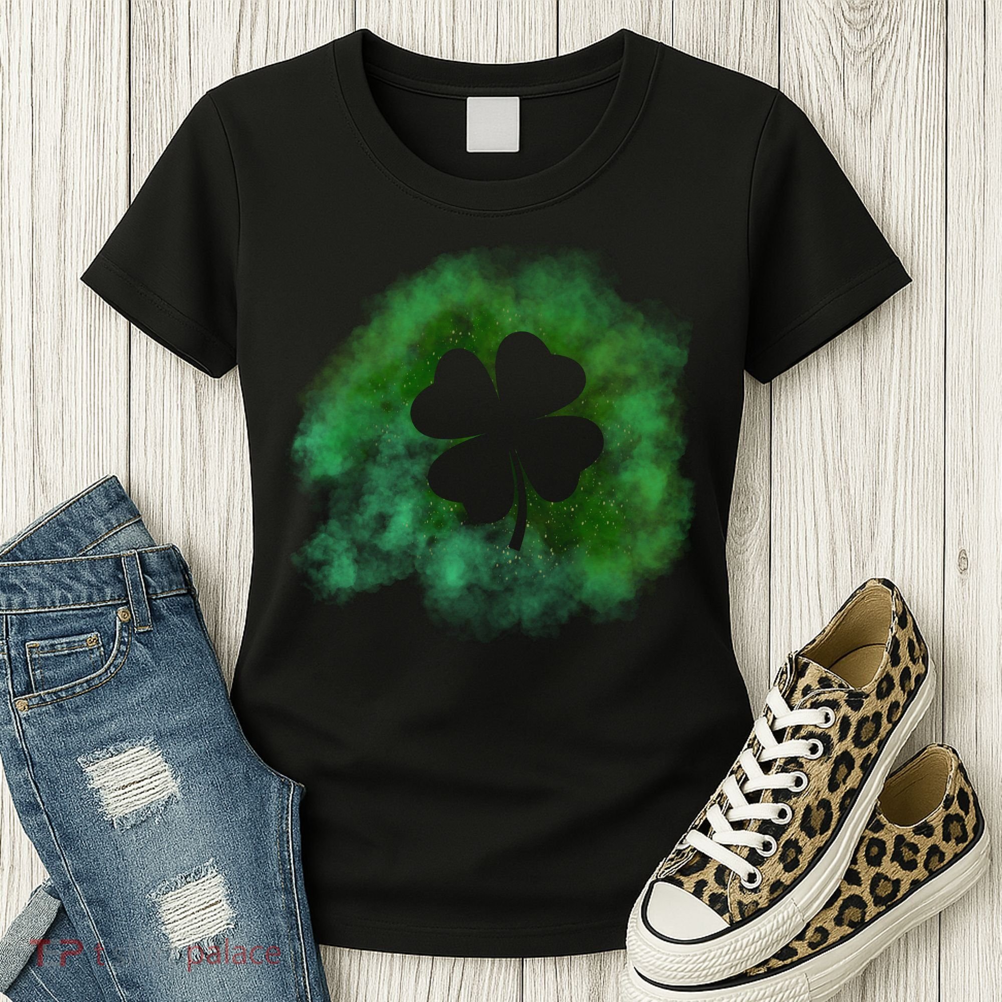 Lucky St Patrick's Day Clover Holiday Women's T-Shirt