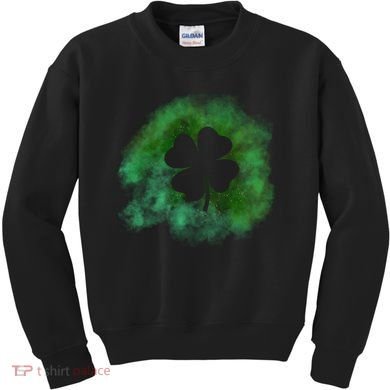 Lucky St Patrick's Day Clover Holiday Kids Sweatshirt