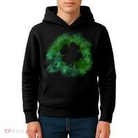 Lucky St Patrick's Day Clover Holiday Kids Hoodie thumb 4