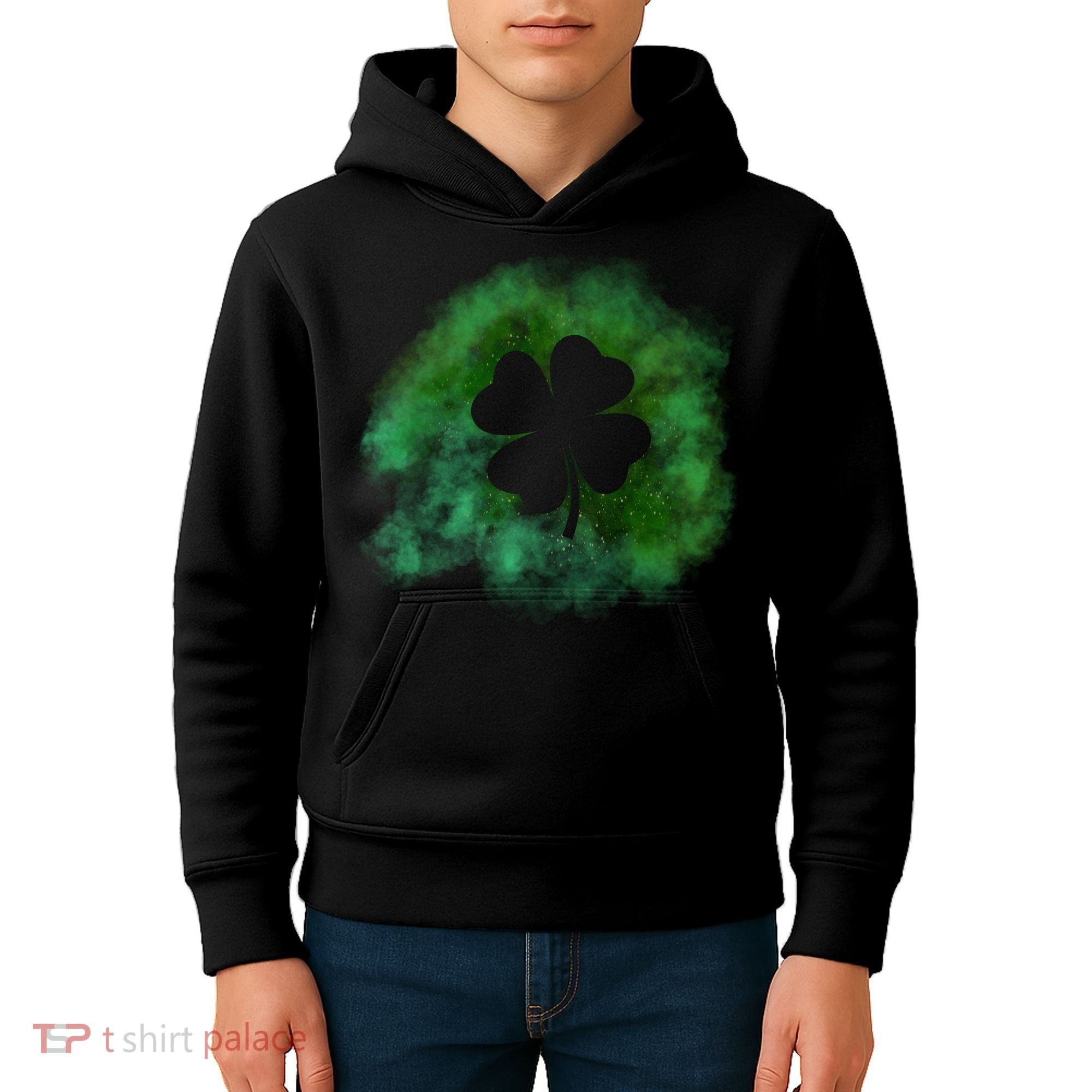 Lucky St Patrick's Day Clover Holiday Kids Hoodie