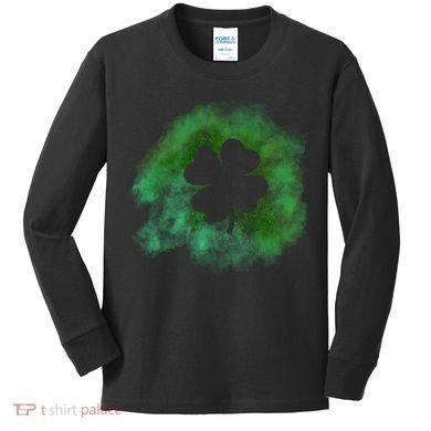 Lucky St Patrick's Day Clover Holiday Kids Long Sleeve Shirt
