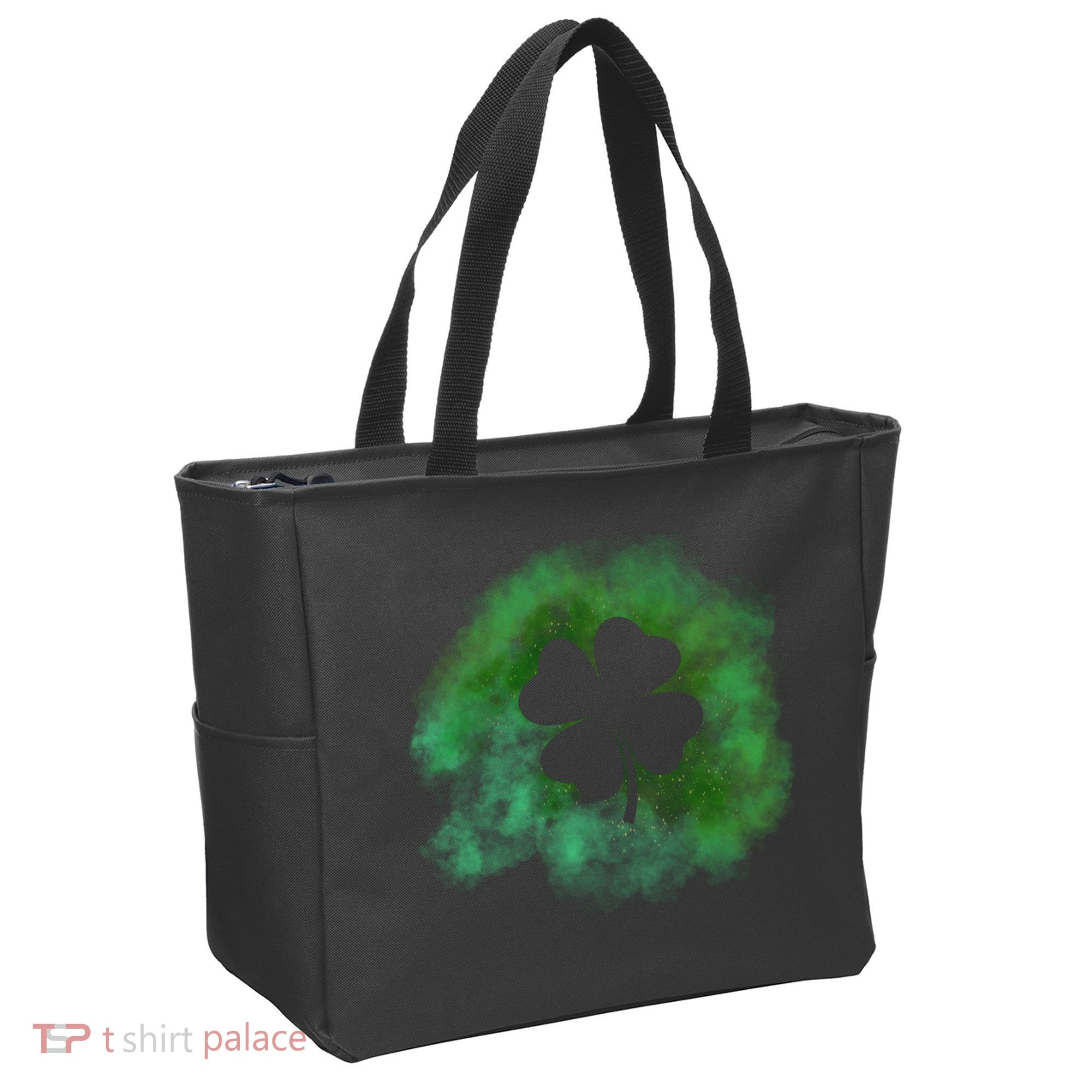 Lucky St Patrick's Day Clover Holiday Tote Bag
