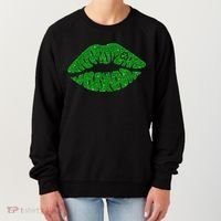 Lucky St Patrick's Day Lips Kiss Women's Sweatshirt thumb 0
