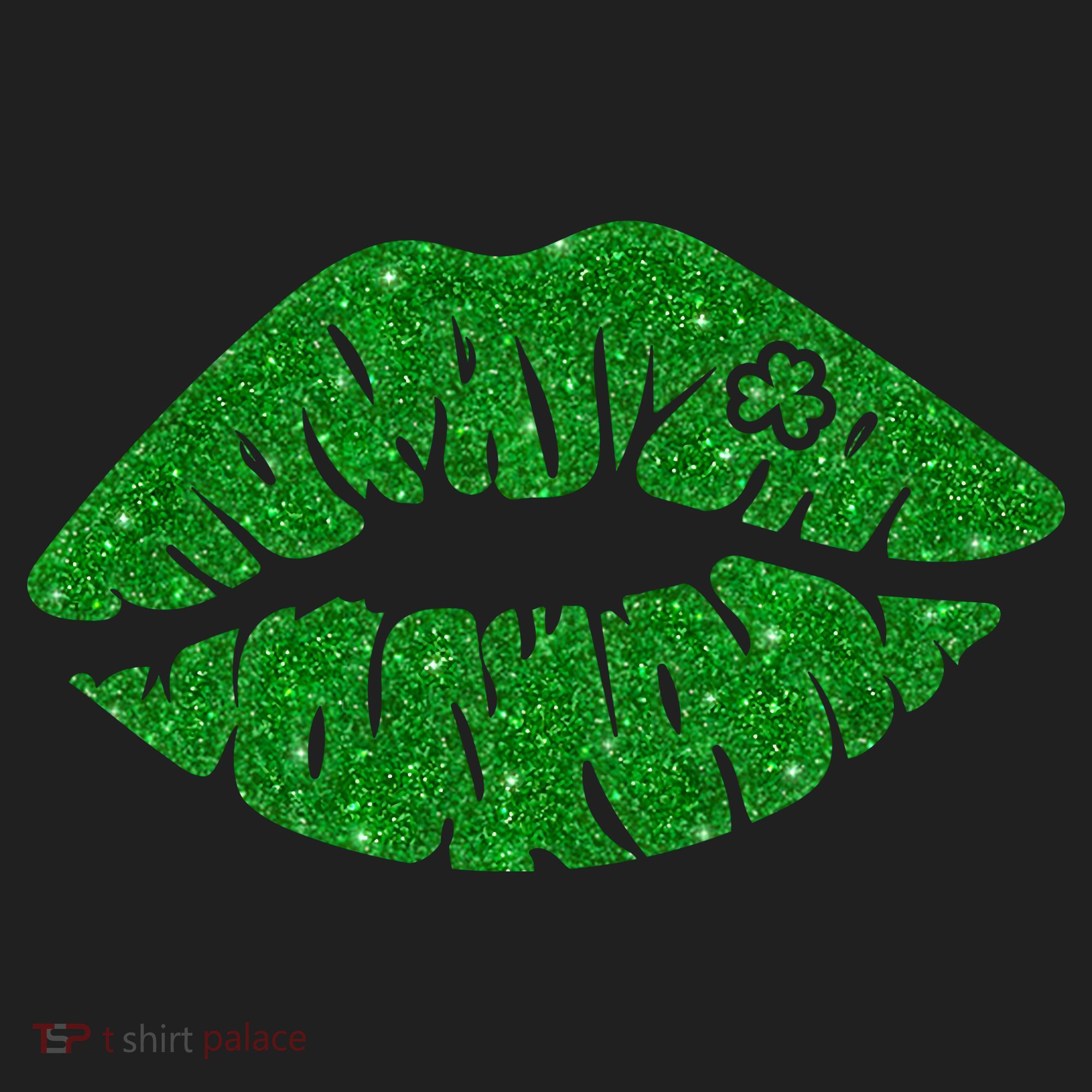 Lucky St Patrick's Day Lips Kiss Women's Sweatshirt