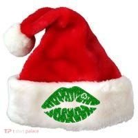 Lucky St Patrick's Day Lips Kiss Santa Hat thumb 0