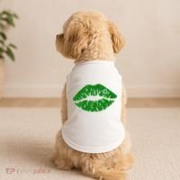 Lucky St Patrick's Day Lips Kiss Doggie Tank thumb 2