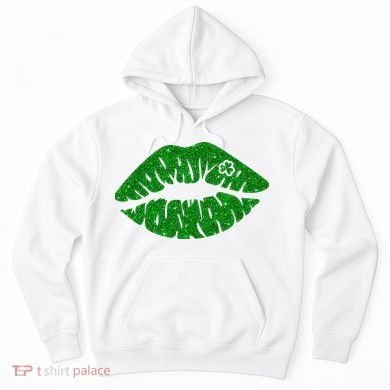 Lucky St Patrick's Day Lips Kiss Hoodie